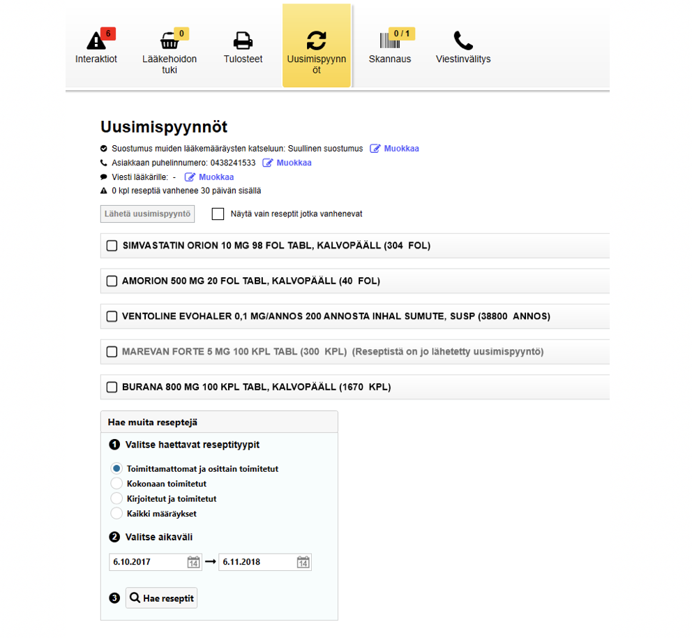 loppuinfo Receptum MAXX